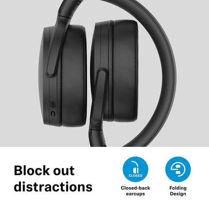Sennheiser HD 350BT Bluetooth Wireless Over Ear Headphones with Mic - Unboxify